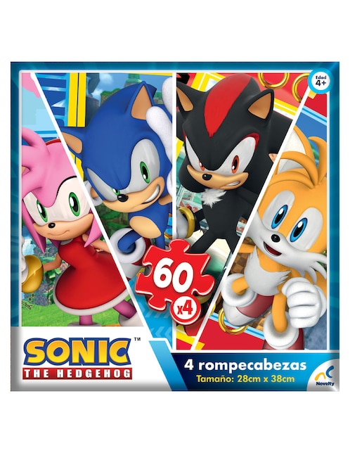 Set de rompecabezas Sonic The Hedgehog 4 en 1 Novelty