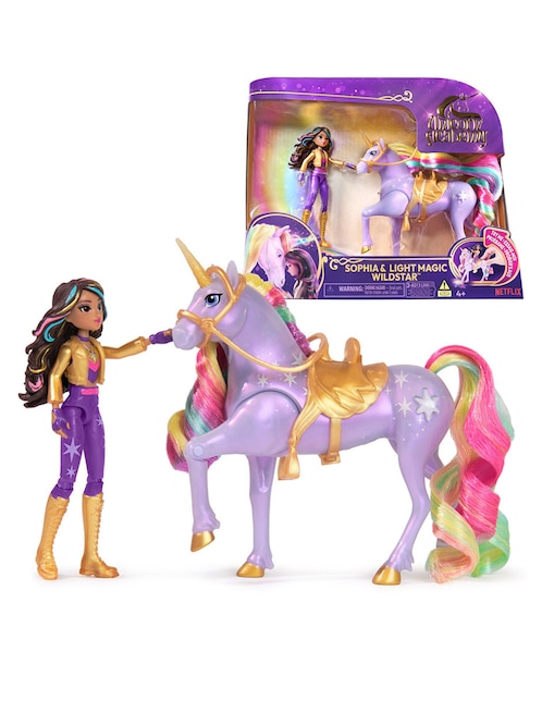 Muñeca miniatura Unicorn Academy Disney Sophia & Light Magic Wildstar