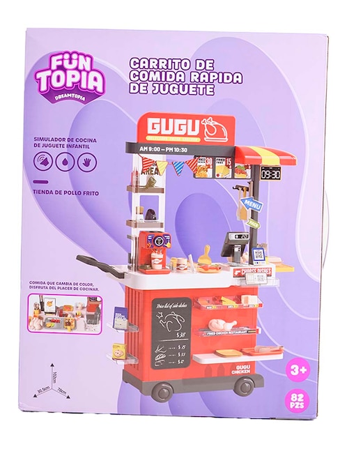 Carrito de comida rápida de juguete juego de rol para niños 1