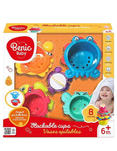 Juguete interactivo vasos apilables Benic Baby