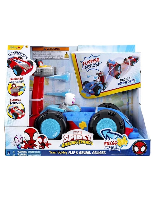 Vehículo Team Spidey Flip & Reveal Cruiser Marvel