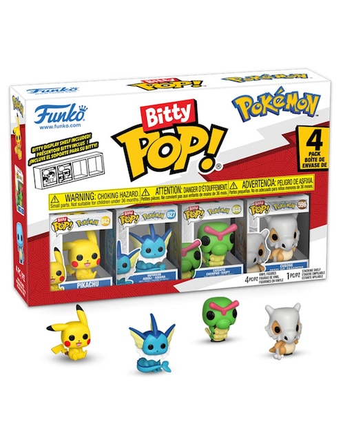 Figura de colección Pop-Tarts Pikachu, Vaporeon, Caterpie y Cubone 1