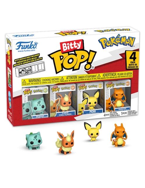 Figura de colección Pokémon Bulbasaur, Flareón, Pichu y Charizard 1