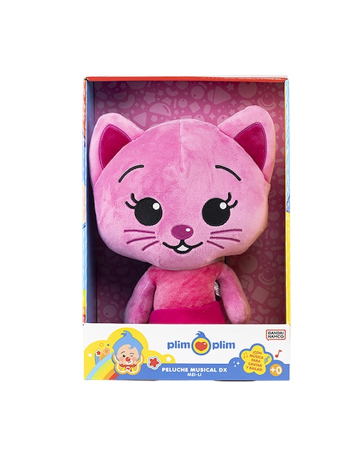 Peluche de gato Bandai Plim Plim Mei-Li de 15 cm