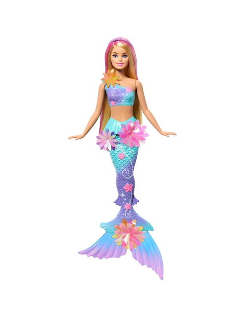Muñeca Sirena con transformación de flores 1