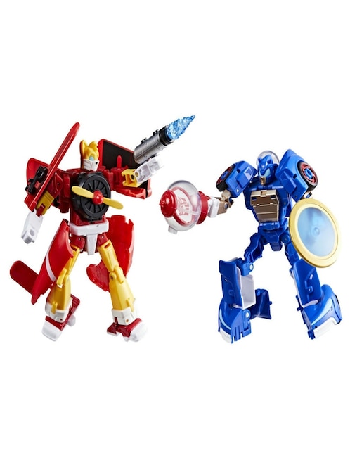 Set figuras acción articulada Transformers Wingtail y Blue Booster especial