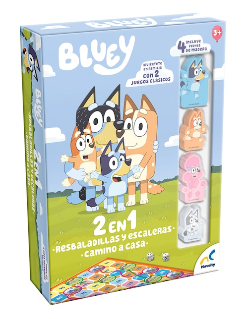Juego 2 en 1 resbaladillas y escaleras camino a casa Bluey Novelty
