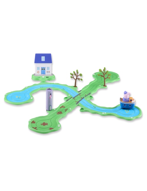 Set figuras de juguete Peppa pig juego en el barco del abuelo 1