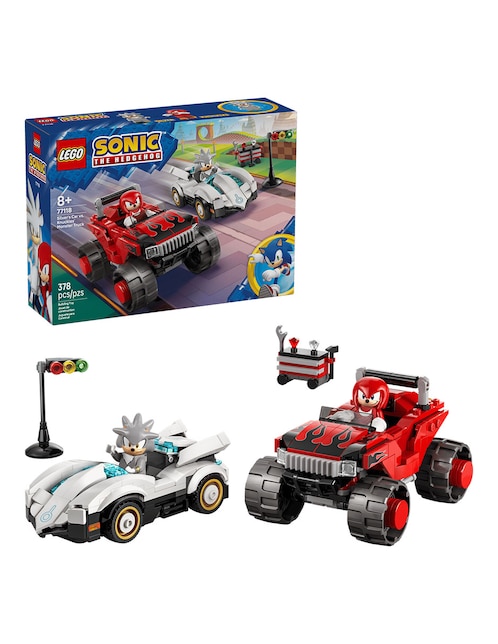 The Hedgehog Coche de Silver vs. Monster Truck Knuckles 77118 1