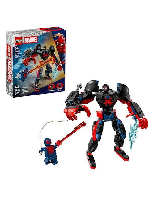 Juguete de construcción Lego Marvel Armadura Robótica de Miles Morales vs. Spider-Man 2099 76337