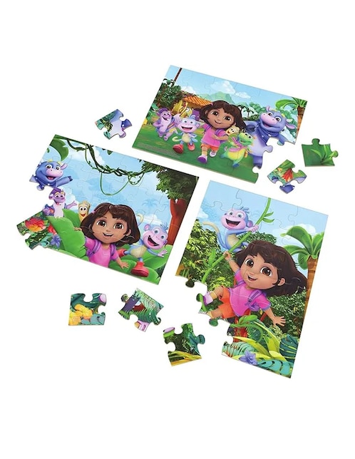Set rompecabezas Dora la exploradora 3 piezas 1