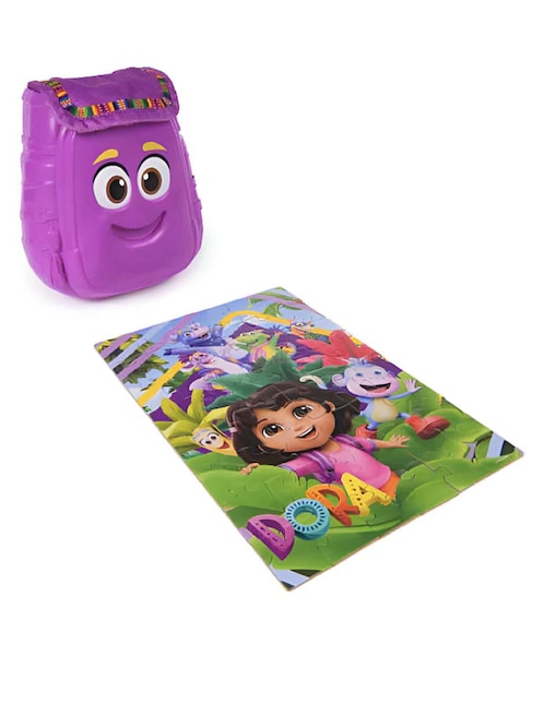 Set rompecabezas Dora la Exploradora: Mochila 3 en 1 Spinmaster 3 piezas