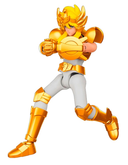 Figura coleccionable articulada Los Caballeros del Zodiaco Hyoga de Cisne Golden Bronze Blokees