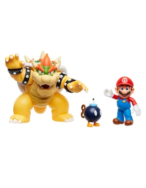 Set De Figuras Super Mario,Bowser Y Bob-omb Nintendo Articulada