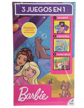 Set De Juegos 3 En 1 Barbie Novelty