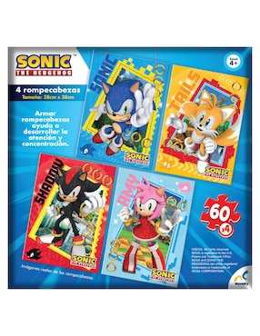 Set de rompecabezas Sonic The Hedgehog 4 en 1 Novelty
