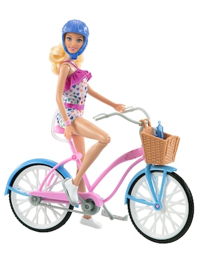 Muñeca Barbie Paseo En Bicicleta