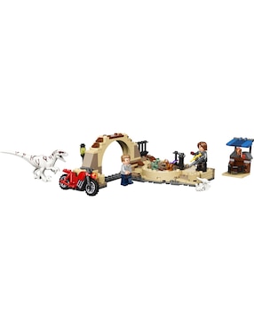Set de construcción Lego Atrociraptor Dinosaur: Bike Chase de Jurassic World con 169 piezas