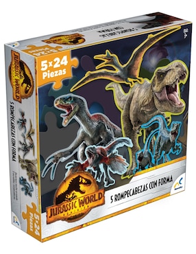 Set De Rompecabezas Con Forma Jurassic World Dominion Novelty 120 Piezas