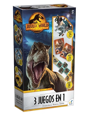 3 juegos en 1 Jurassic World Novelty