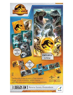 3 juegos en 1 Jurassic World Novelty