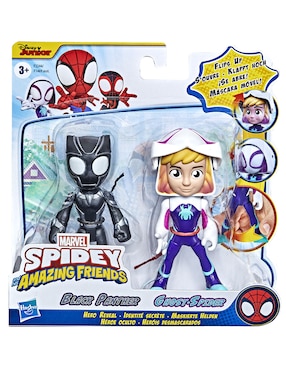 Figuras De Acción Black Panther & Ghost-Spider Marvel Articulados Spidey And His Amazing Friends