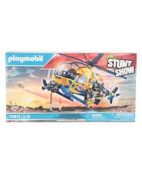 Figura Armable Playmobil Helicóptero De Air Stunt Show Con 36 Piezas