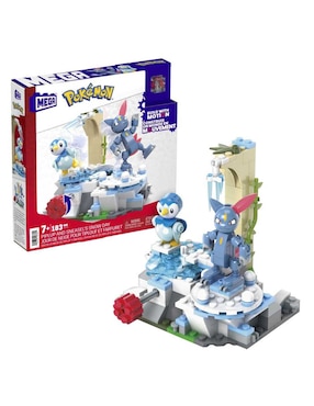 Set De Construcción Mega Construx Día En Nieve Piplup Y Sneasel De Pokémon Con 183 Piezas