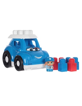 Set Construcción Mega Bloks Vehículo Policía De Bloques De Fisher-Price Con 6 Piezas