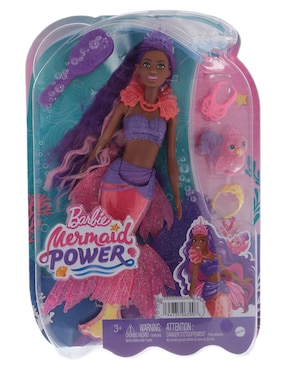 Muñeca Barbie Sirena Power Brooklyn Mattel