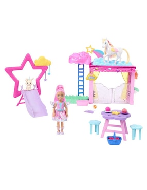 Set Muñeca Barbie Chelsea Y Bebé Pegaso A Touch Of Magic