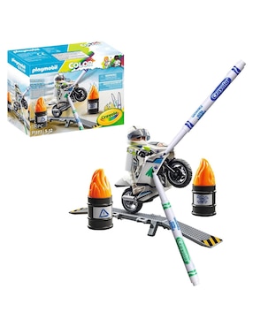 Playmobil Crayola Construcción Motorcross