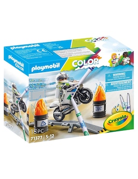 Playmobil Crayola Construcción Motorcross