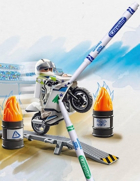 Playmobil Crayola Construcción Motorcross