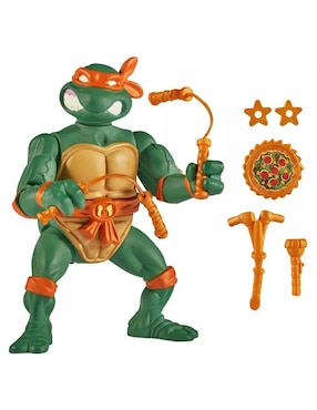 Figura De Acción Teenage Mutant Ninja Turtles Michelangelo Bandai Articulada