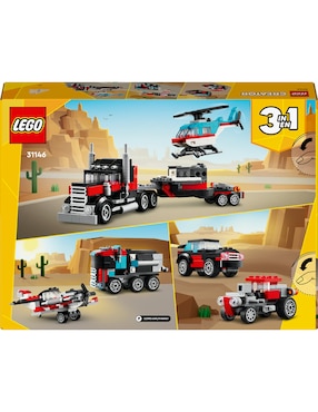Lego Creator Camión plataforma con helicóptero 31146