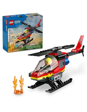 Lego City Helicóptero De Rescate De Bomberos 60411