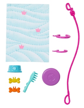 Set muñeca Barbie paseo perrito en silla de ruedas