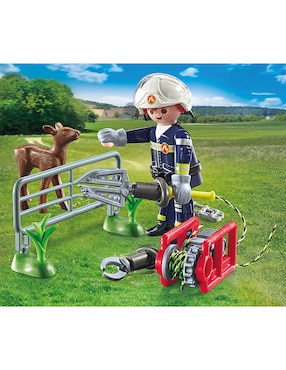 Playmobil Misión bomberos: rescate de animal Action Heroes