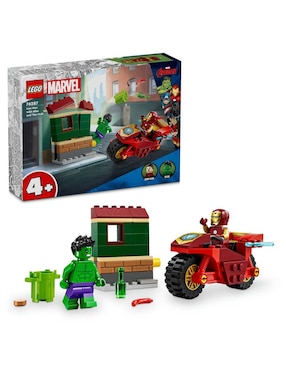 Lego Marvel Iron Man con Moto y Hulk 76289 Super Heroes