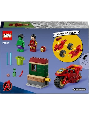Lego Marvel Iron Man con Moto y Hulk 76289 Super Heroes