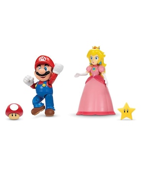 Set figuras acción Super Mario Mario & Princesa Peach Nintendo
