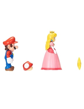 Set figuras acción Super Mario Mario & Princesa Peach Nintendo