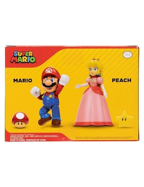Set figuras acción Super Mario Mario & Princesa Peach Nintendo