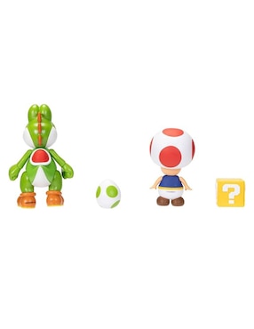 Set figuras acción Super Mario Yoshi y Toad Nintendo
