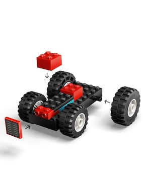 Lego Tractor Rojo con Remolque y Oveja 60461 City