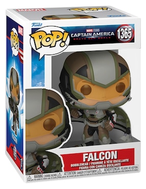 Figura Captain America Brave New World Falcon cabeza oscilante
