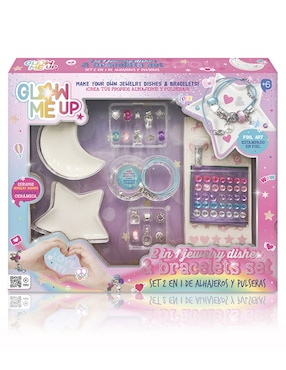 Set 2 en 1 de alhajeros y pulseras Glow me up