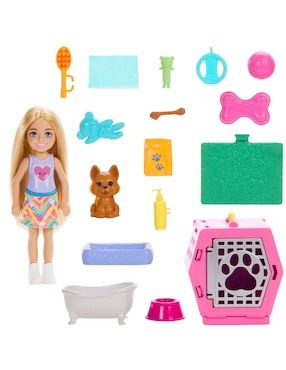 Muñeca Barbie Barbie Chelsea Fiesta de Perritos
