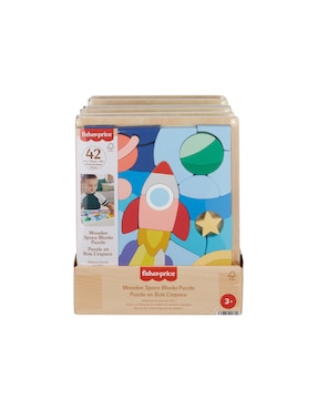 Rompecabezas Space Stars Juguete del Espacio de Madera Fisher Price 42 piezas